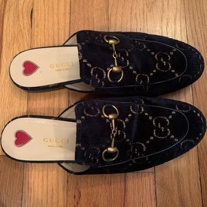 Gucci Women’s Jordaan Velvet Mules